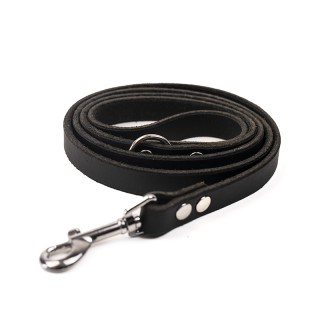 Black LEATHER LEASH