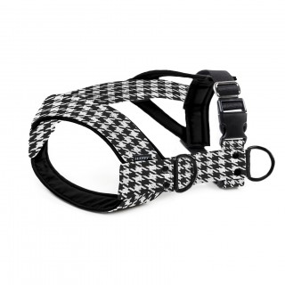 Tweed Black EW DOG HARNESS...